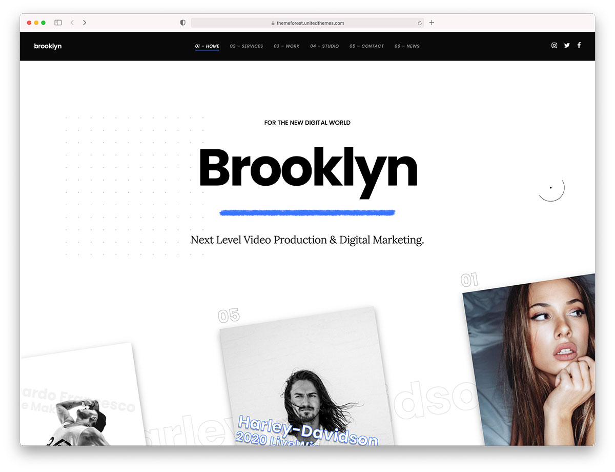 brooklyn - one page theme