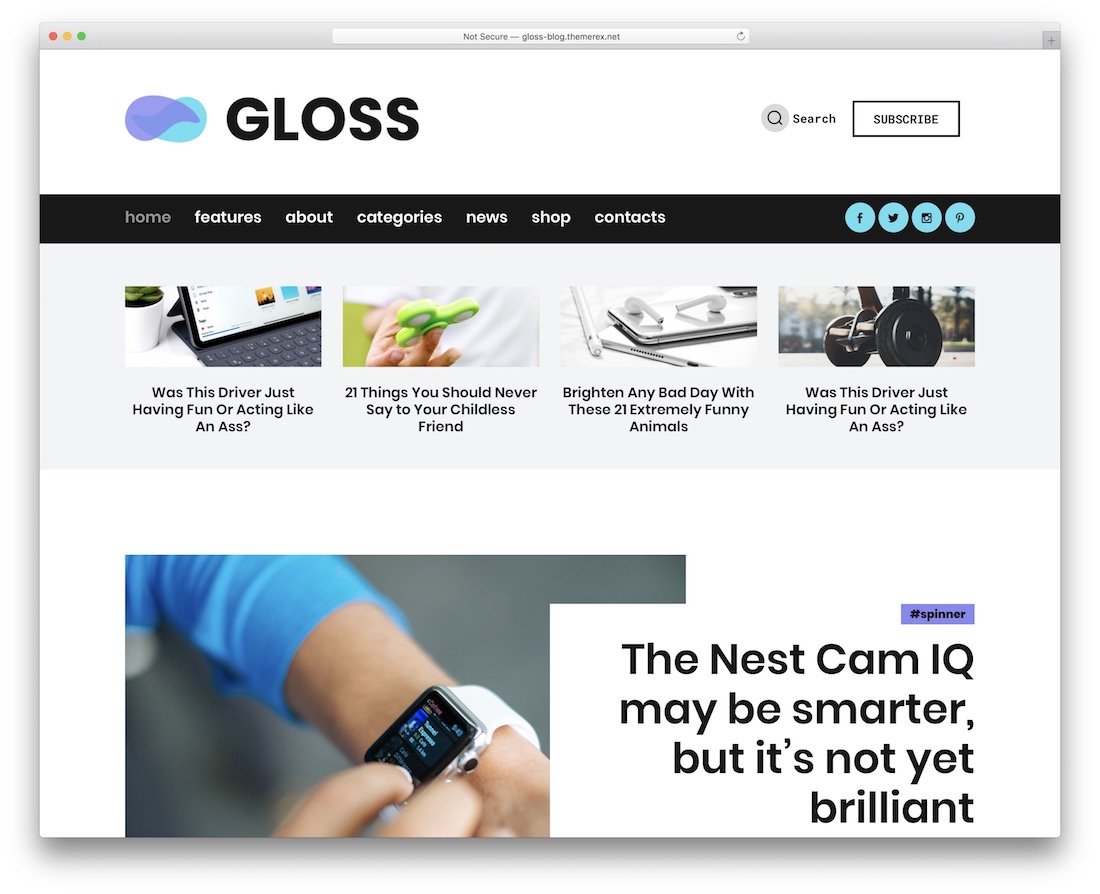 gloss affiliate wordpress theme