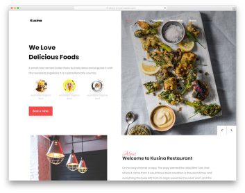 kusina food website template