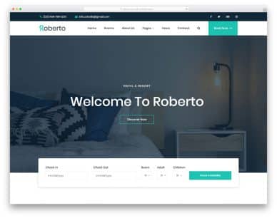 roberto - hotel booking website template