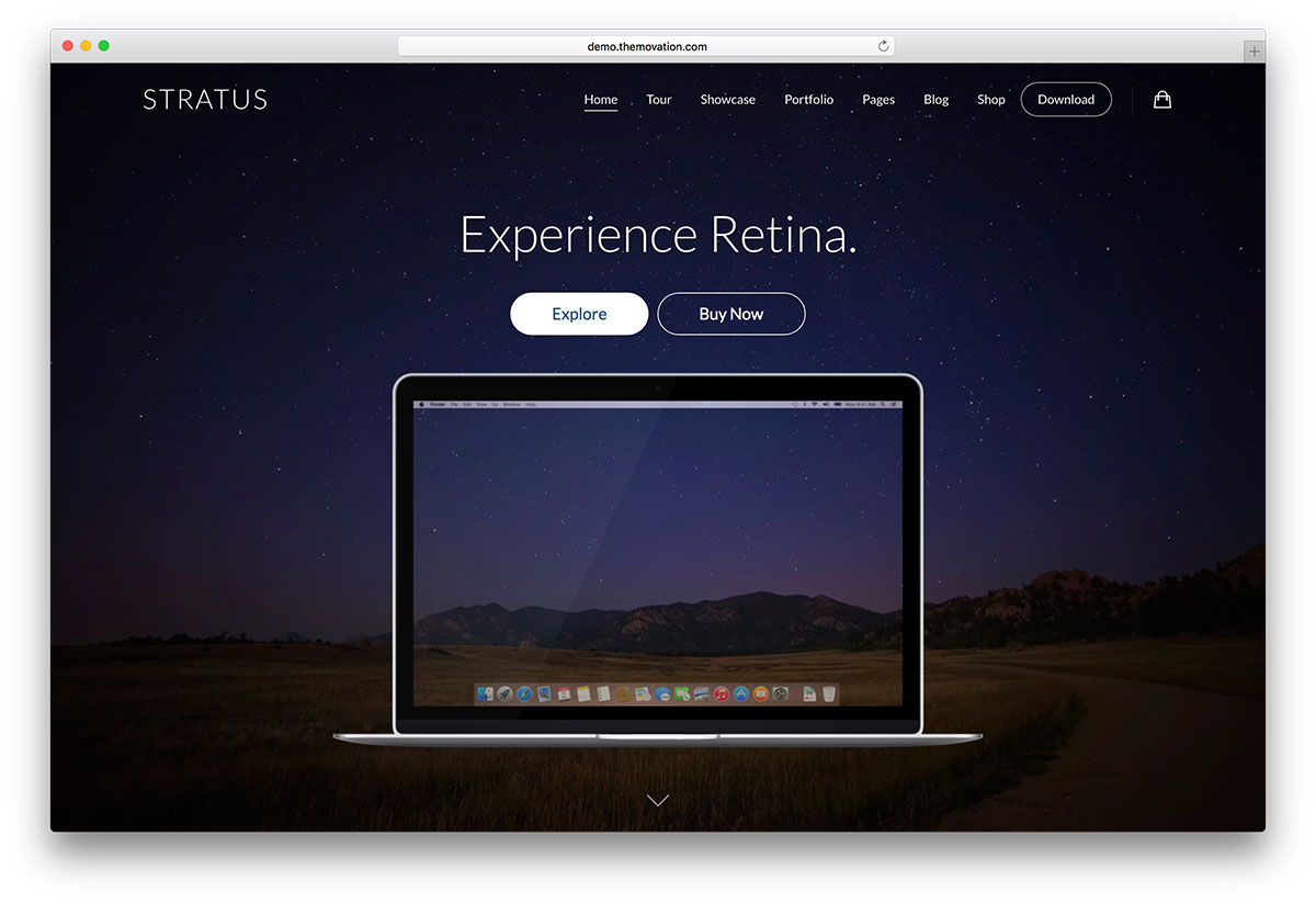 stratus - app showcase WordPress theme