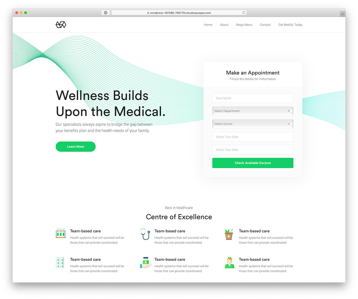 Webify - doctor appointment booking theme