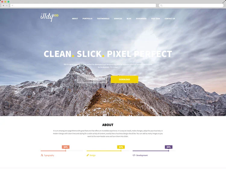 Illdy - Creative One Page Theme